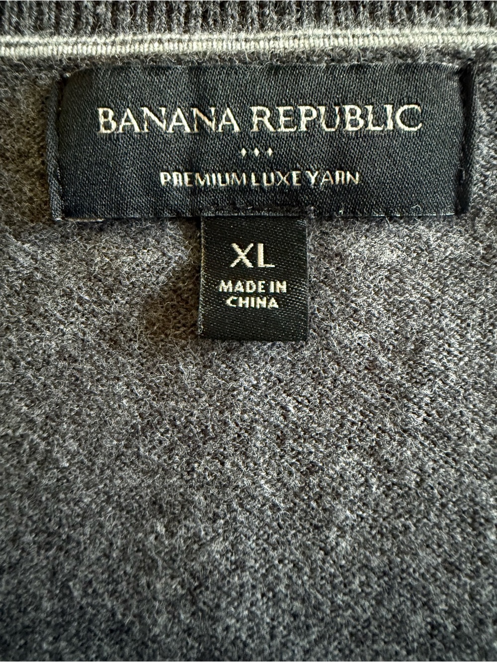 EUC Banana Republic Dark Charcoal V-Neck Sweater